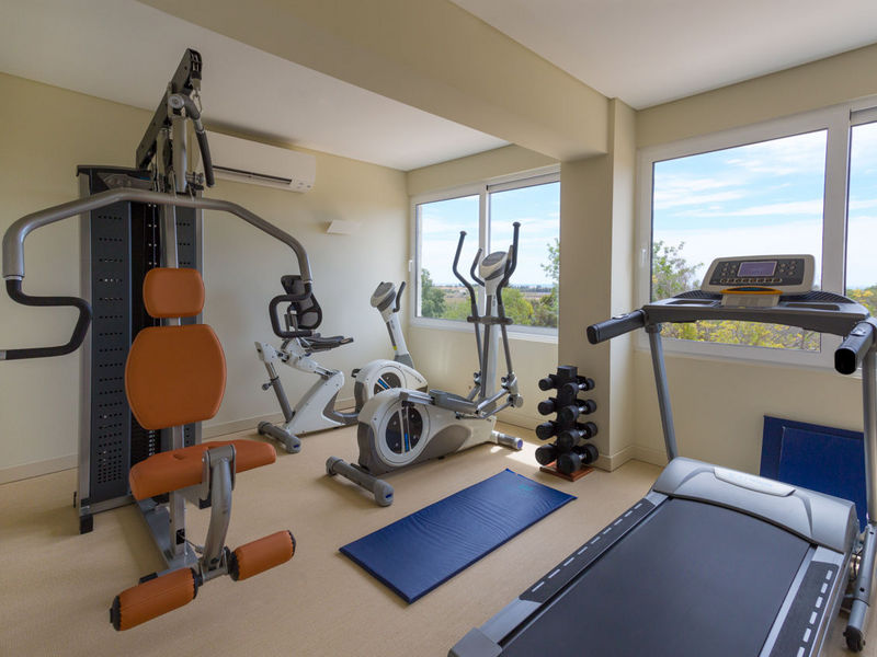 Fitness Room with bikes, treadmills and cross trainers...